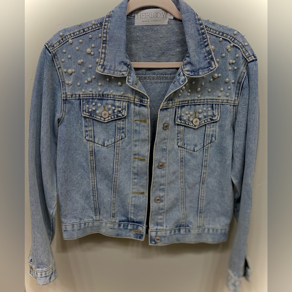 Light Blue Jean Jacket with Vintage Whiskering